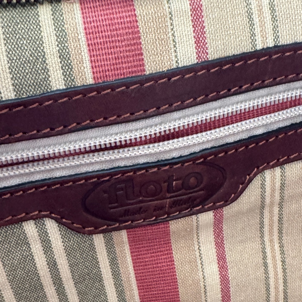 Floto brown leather large tote shoulder bag - Picture 5 of 6